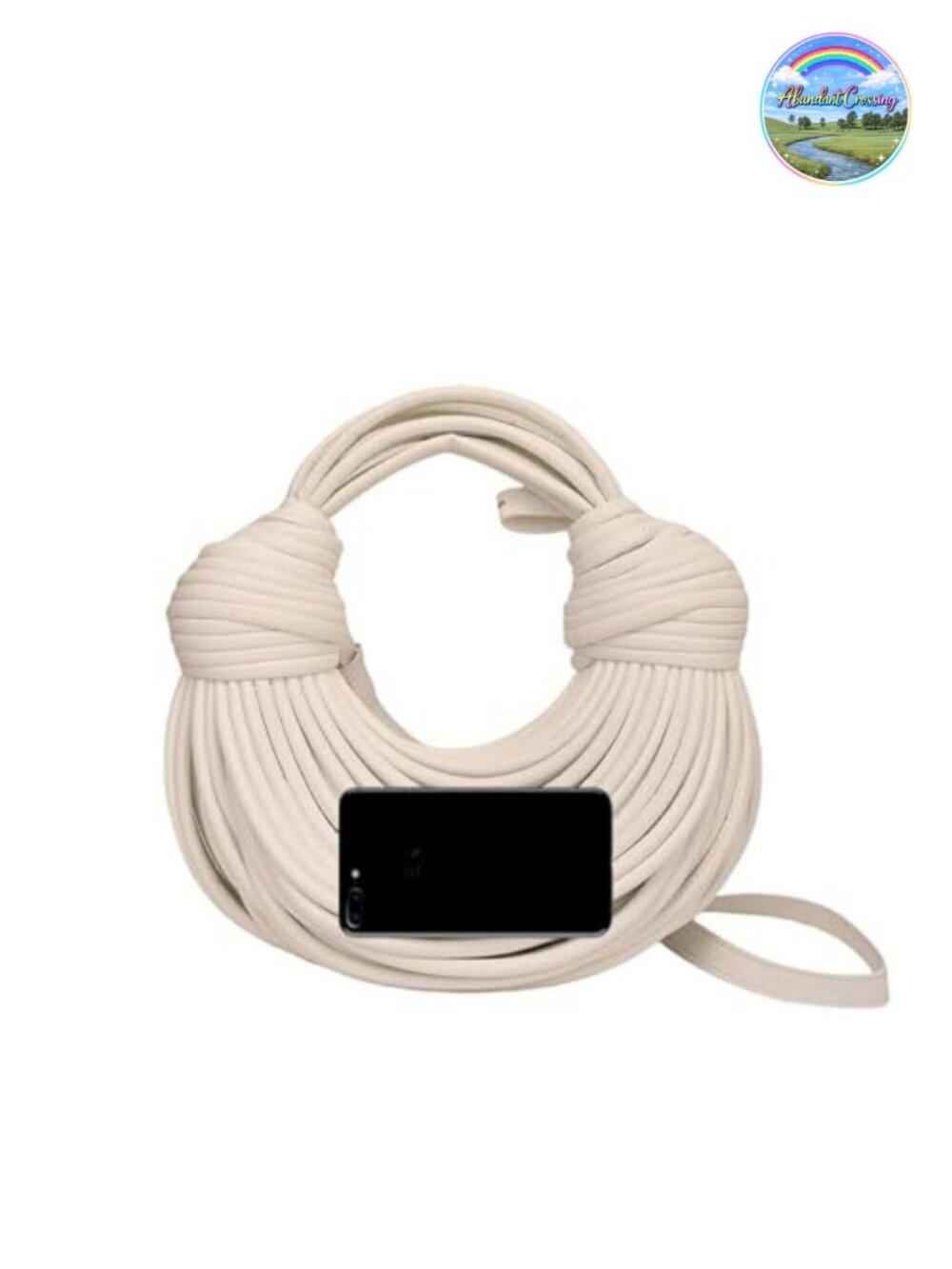 Hand-Woven Bread Satchel Women's Clutch Top Handle Shoulder Crossbody PU Vegan